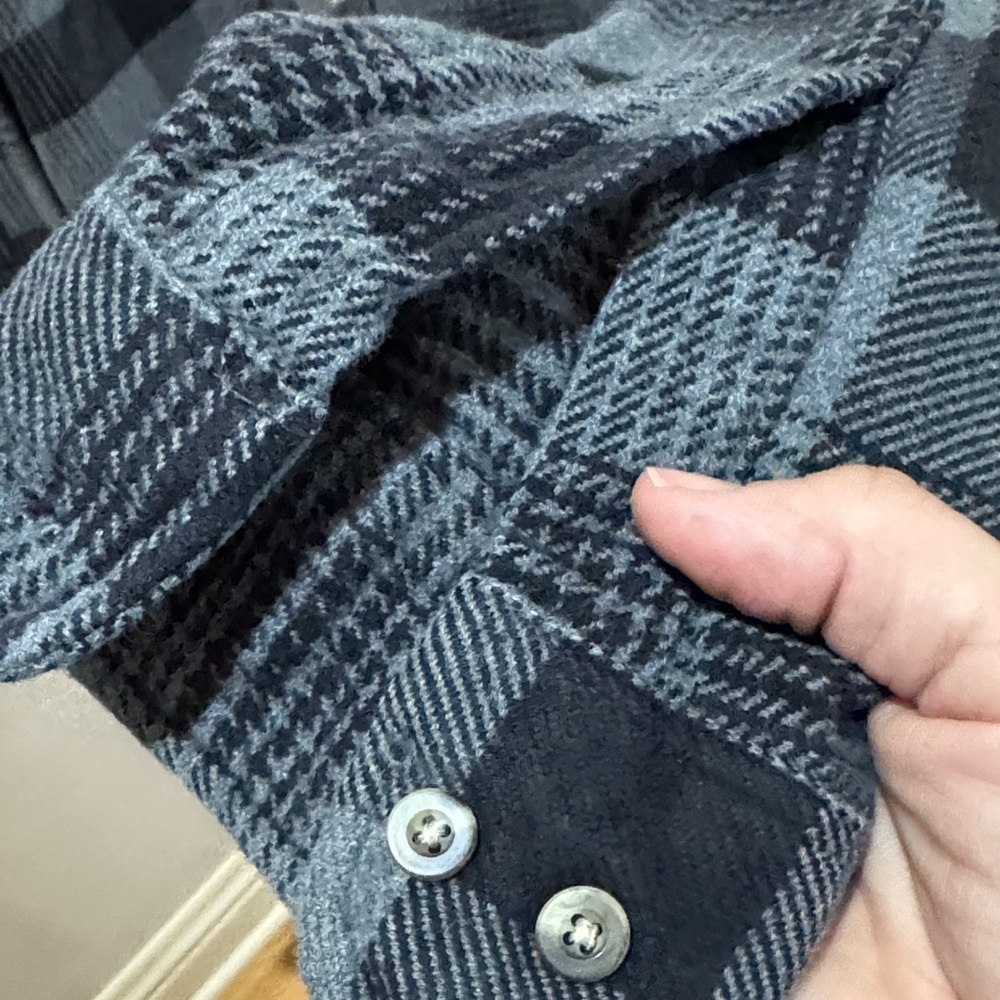 David Taylor Charcoal and Slate Plaid Shirt 2XL A0018 - Picture 5 of 9